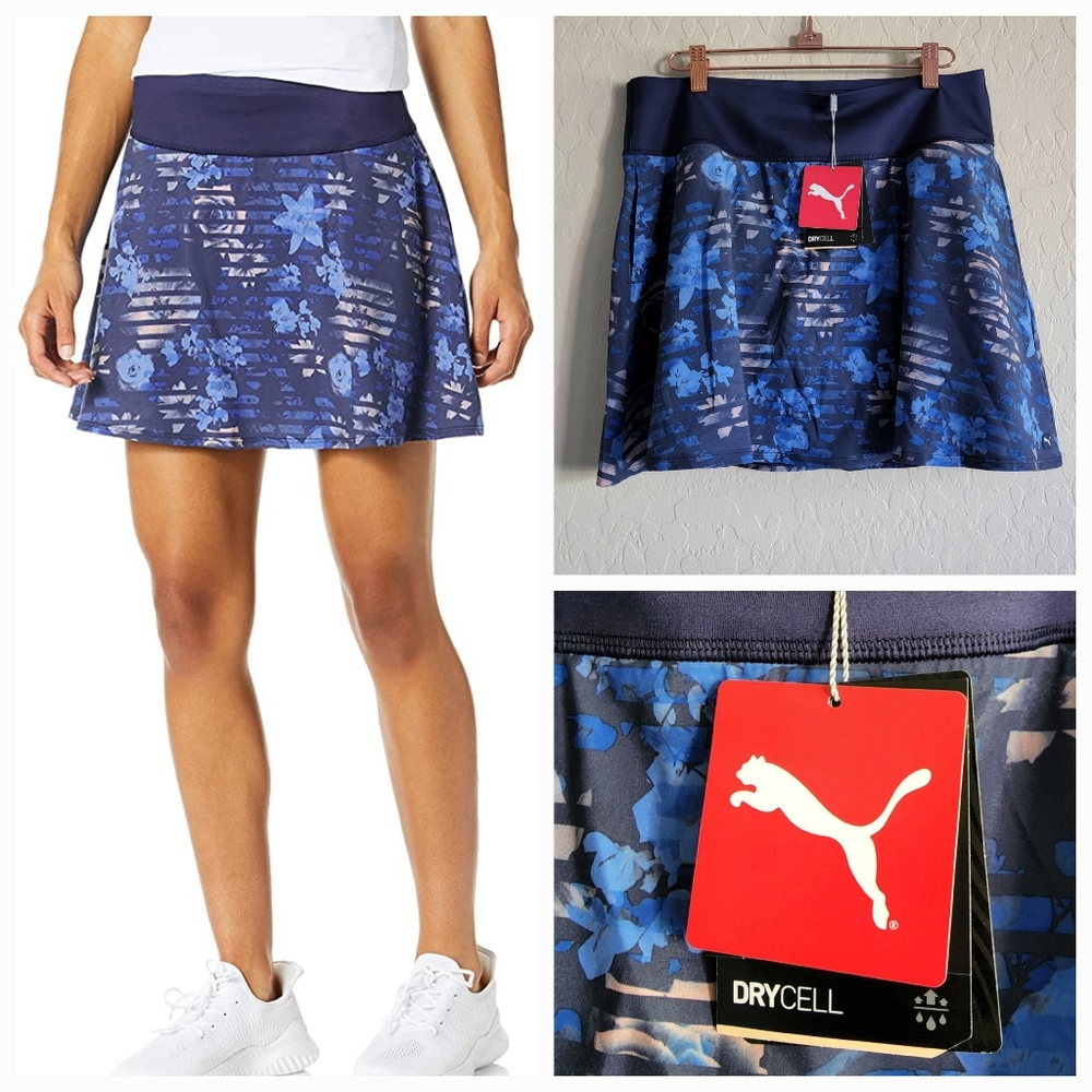 Puma Powershape Floral Skirt Large NWT